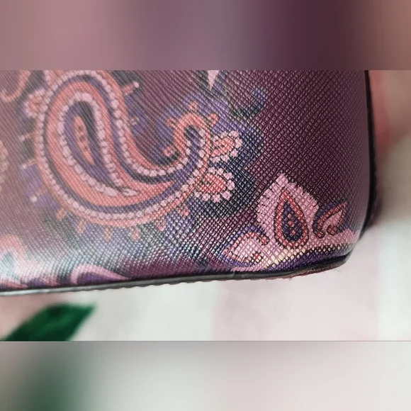 Michael Kors Purple Paisley Makeup Bag - Picture 9 of 12